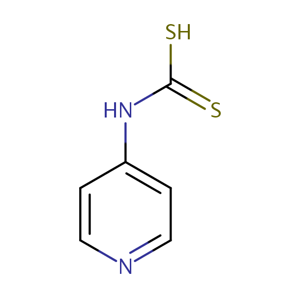 4-Pyridyldithiocarbamic acid structural formula