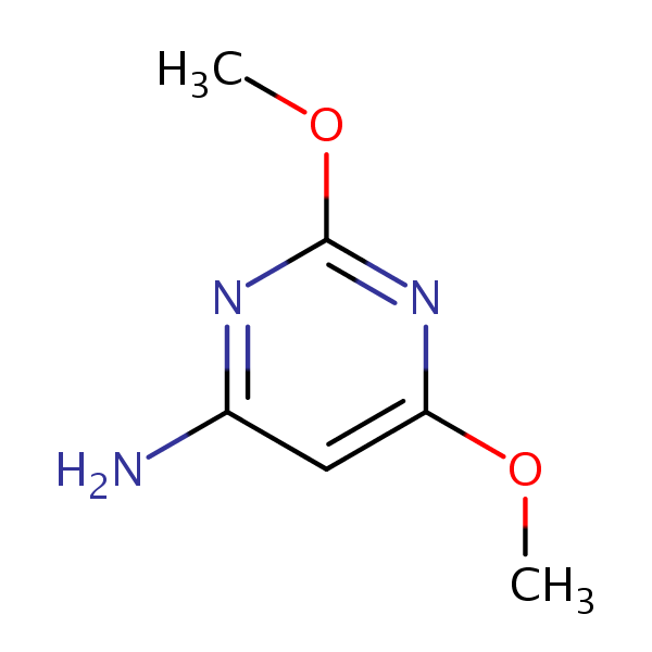 4-Pyrimidinamine, 2,6-dimethoxy- structural formula