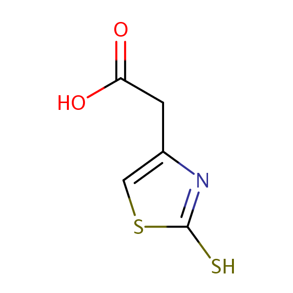 4-Thiazoleacetic acid, 2,3-dihydro-2-thioxo- structural formula