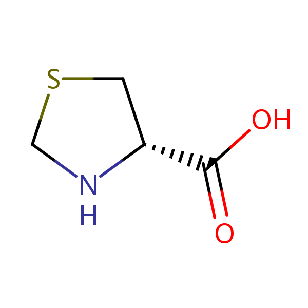 4-Thiazolidinecarboxylic acid, D- structural formula