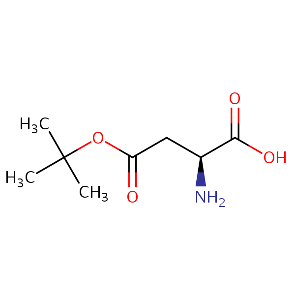 4-tert-Butyl hydrogen L-aspartate structural formula