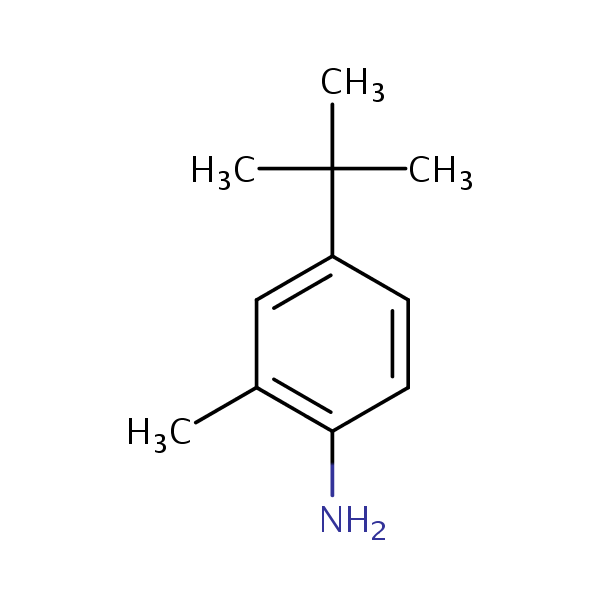 4-tert-Butyl-o-toluidine structural formula