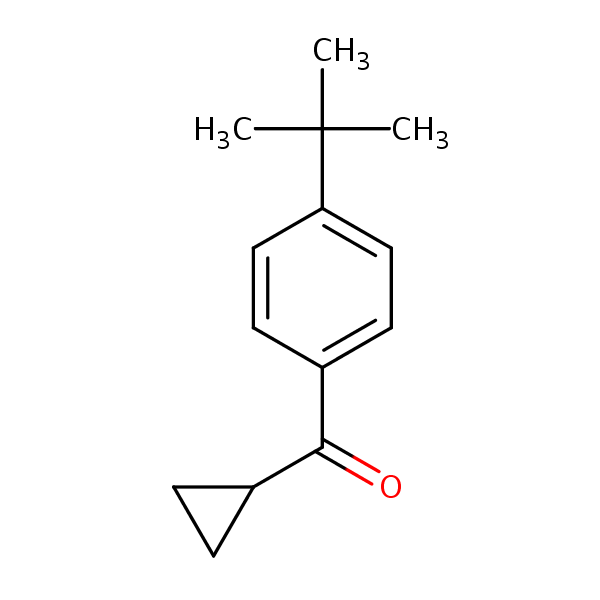 4-tert-Butylphenyl cyclopropyl ketone structural formula