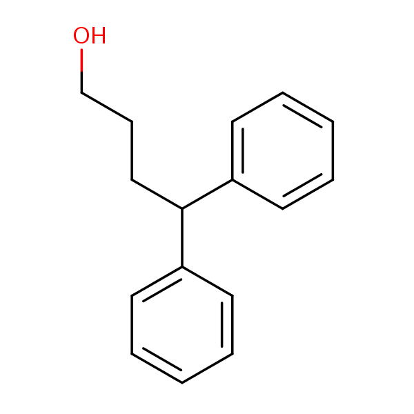 4,4-Diphenylbutan-1-ol structural formula