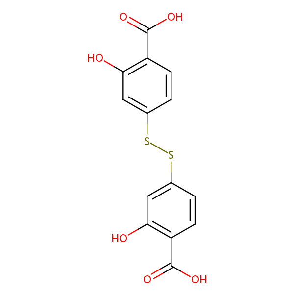4,4’-Dithiobis(salicylic) acid structural formula