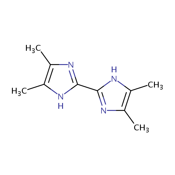 4,4’,5,5’-Tetramethyl-2,2’-bisimidazole structural formula
