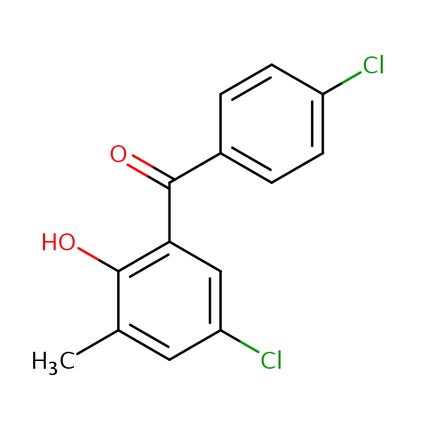 4’,5-Dichloro-2-hydroxy-3-methylbenzophenone structural formula