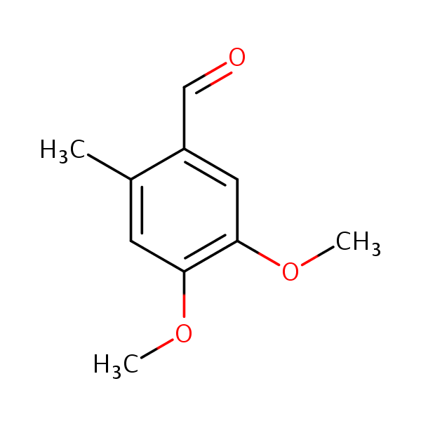 4,5-Dimethoxy-2-methylbenzaldehyde structural formula