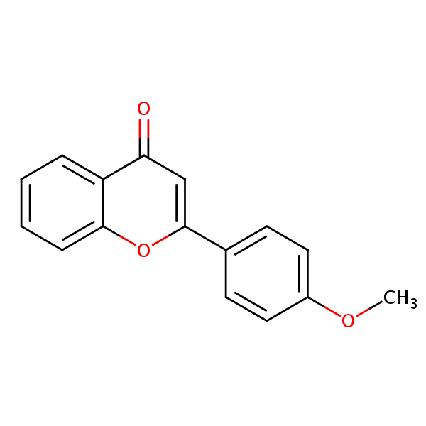 4H-1-Benzopyran-4-one, 2-(4-methoxyphenyl)- structural formula