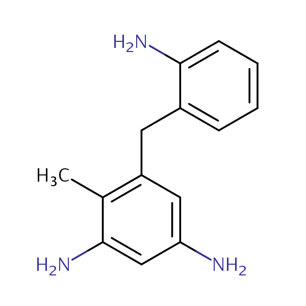 5-((2-Aminophenyl)methyl)-4-methylbenzene-1,3-diamine structural formula