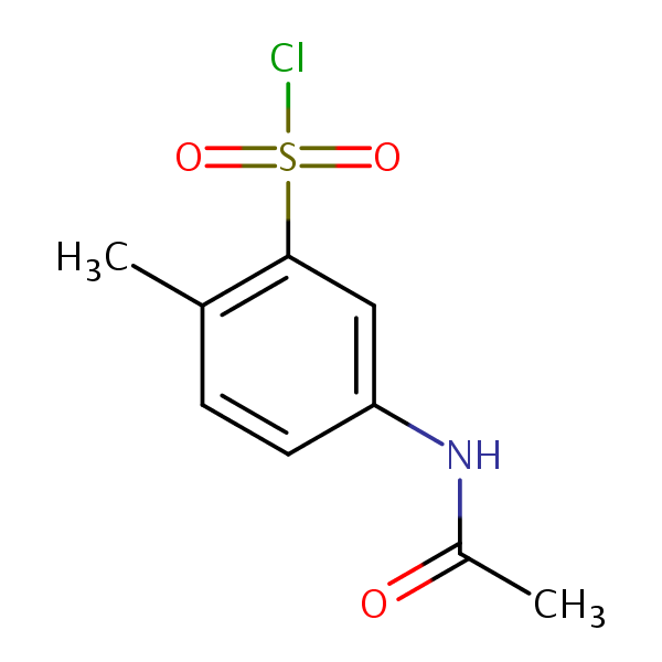 5-Acetamido-2-methylbenzenesulphonyl chloride structural formula