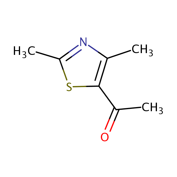 5-Acetyl-2,4-dimethylthiazole structural formula