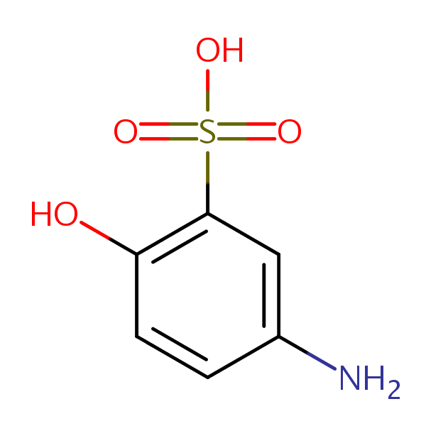 5-Amino-2-hydroxybenzenesulphonic acid structural formula