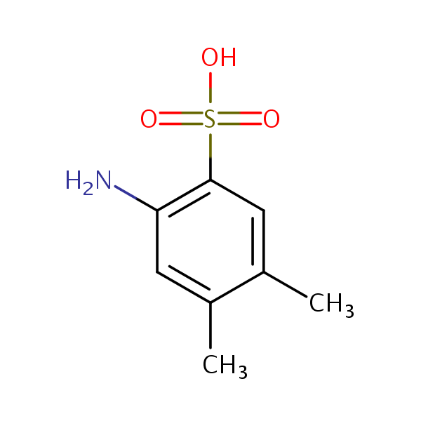 5-Amino-o-xylene-4-sulphonic acid structural formula