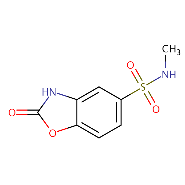 5-Benzoxazolesulfonamide, 2,3-dihydro-N-methyl-2-oxo- structural formula