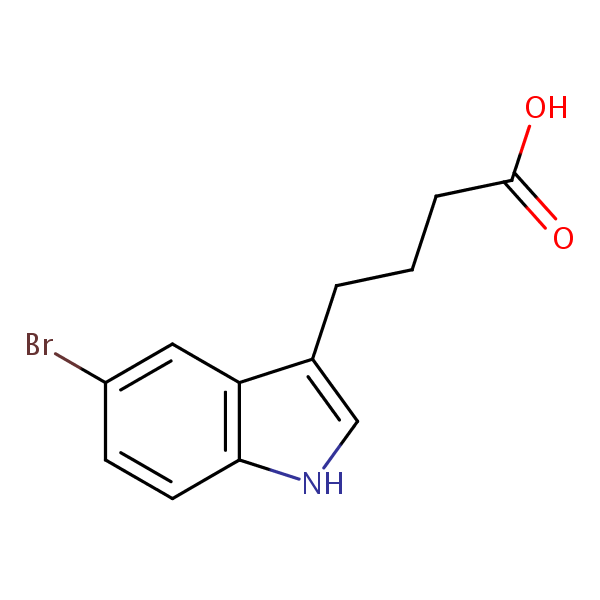 5-Bromo-1H-indole-3-butyric acid structural formula