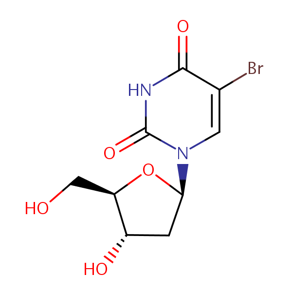 5-Bromo-2’-deoxyuridine structural formula