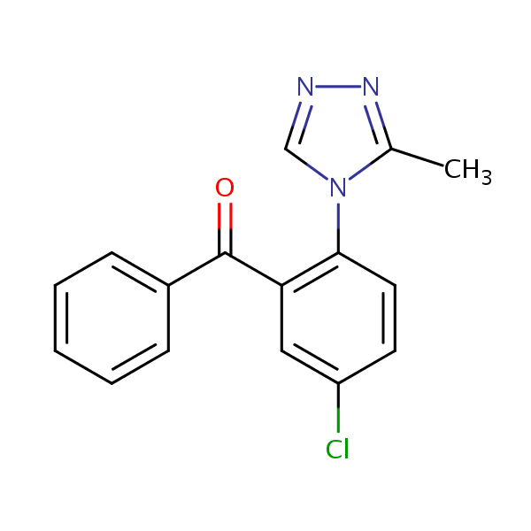 5-Chloro-2-(3-methyl-4H-1,2,4-triazol-4-yl)benzophenone structural formula