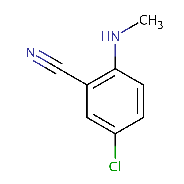 5-Chloro-2-(methylamino)benzonitrile structural formula
