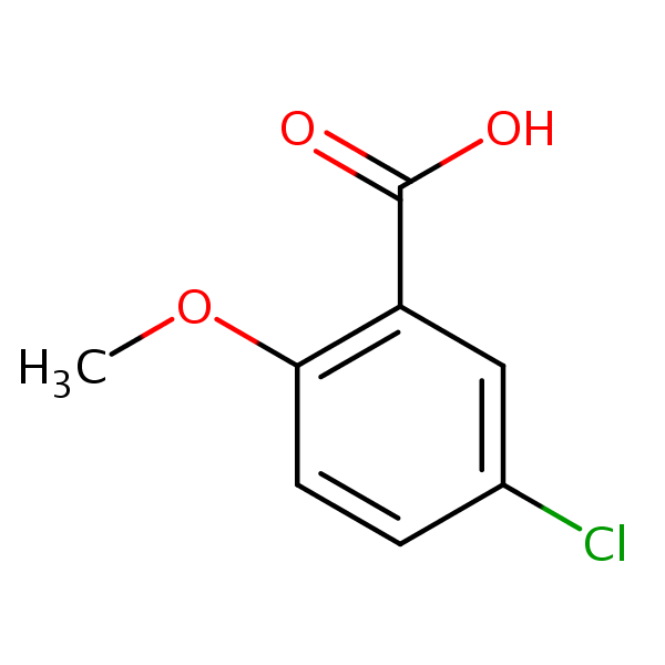 5-Chloro-o-anisic acid structural formula