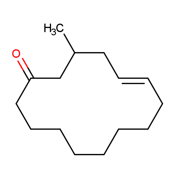 5-Cyclotetradecen-1-one, 3-methyl-, (5E)- structural formula