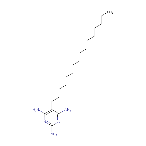 5-Hexadecylpyrimidine-2,4,6-triamine structural formula