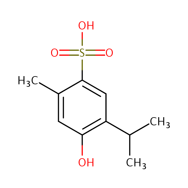5-Hydroxy-p-cymene-2-sulphonic acid structural formula