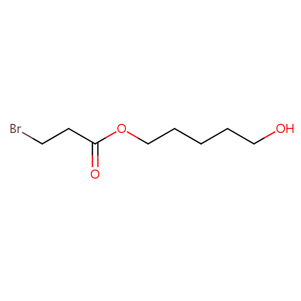 5-Hydroxypentyl 3-bromopropionate structural formula
