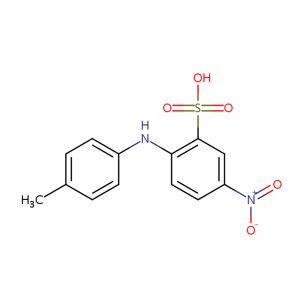 5-Nitro-2-p-toluidinobenzenesulphonic acid structural formula