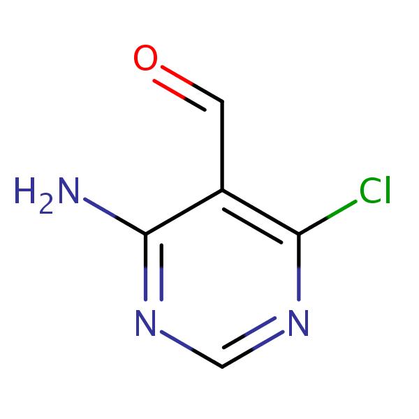 5-Pyrimidinecarboxaldehyde, 4-amino-6-chloro- structural formula