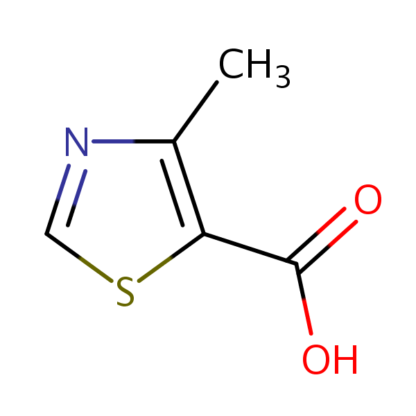 5-Thiazolecarboxylic acid, 4-methyl- structural formula