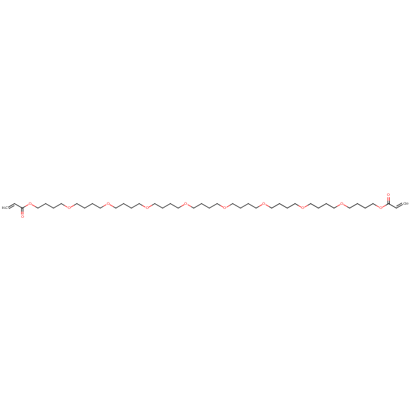 5,10,15,20,25,30,35,40-Octaoxatetratetracontane-1,44-diyl diacrylate structural formula