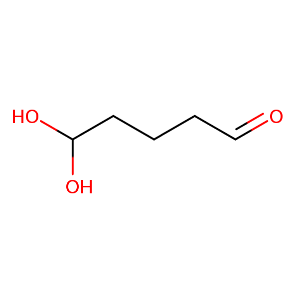 5,5-Dihydroxyvaleraldehyde structural formula