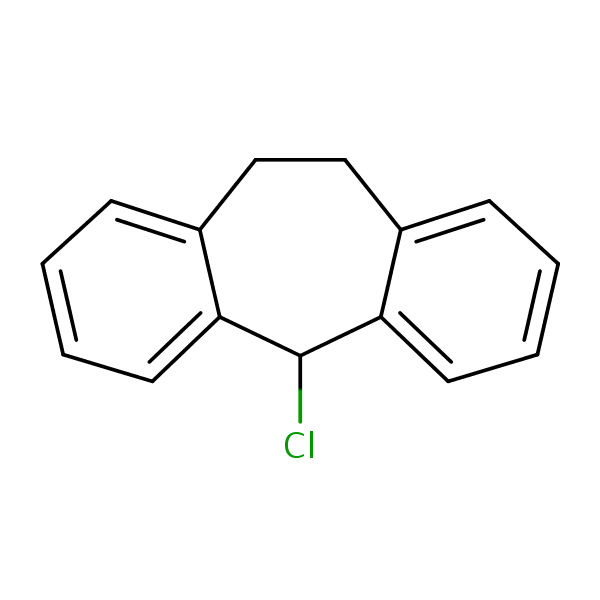 5H-Dibenzo(a,d)cycloheptene, 10,11-dihydro-5-chloro- structural formula
