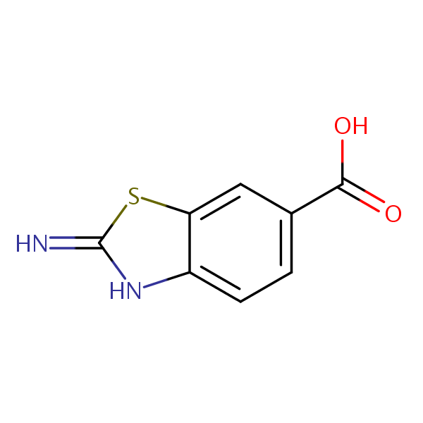 6-Benzothiazolecarboxylic acid, 2-amino- structural formula