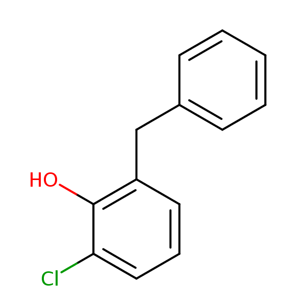 6-Benzyl-2-chlorophenol structural formula