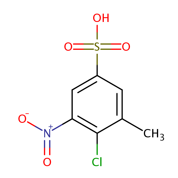 6-Chloro-5-nitrotoluene-3-sulphonic acid structural formula