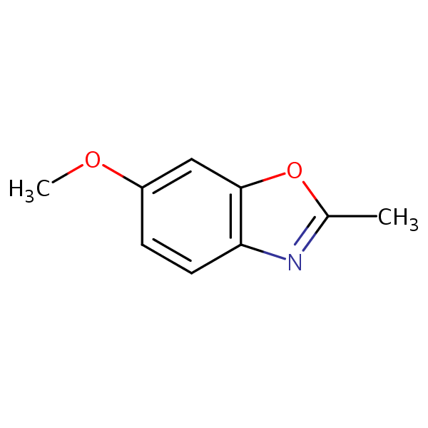 6-Methoxy-2-methylbenzoxazole structural formula