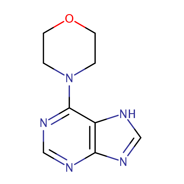 6-Morpholinopurine structural formula