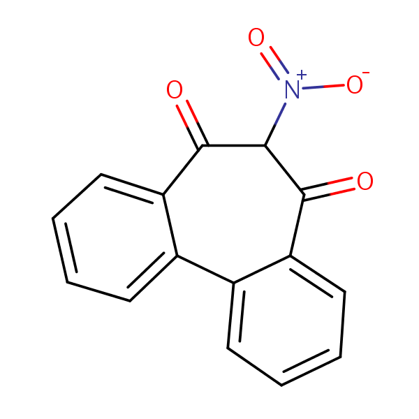6-Nitro-5H-dibenzo(a,c)cycloheptene-5,7(6H)-dione structural formula