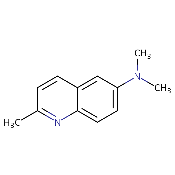 6-Quinolinamine, N,N,2-trimethyl- structural formula