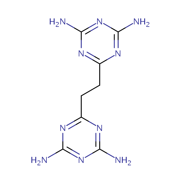 6,6’-Ethylenebis(1,3,5-triazine-2,4-diamine) structural formula