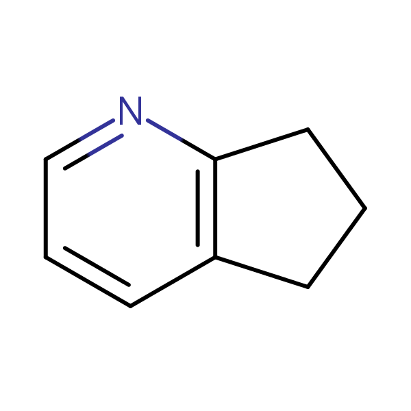 6,7-Dihydro-5H-cyclopenta(b)pyridine structural formula