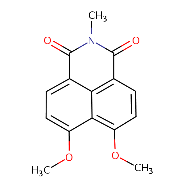 6,7-Dimethoxy-2-methyl-1H-benz(de)isoquinoline-1,3(2H)-dione structural formula