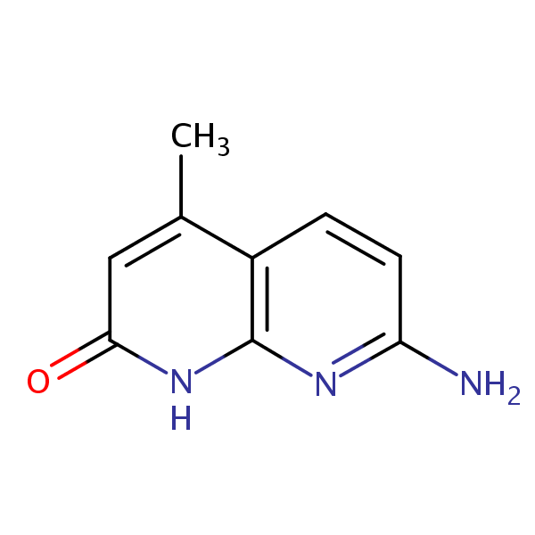 7-Amino-4-methyl-1,8-naphthyridin-2-ol structural formula