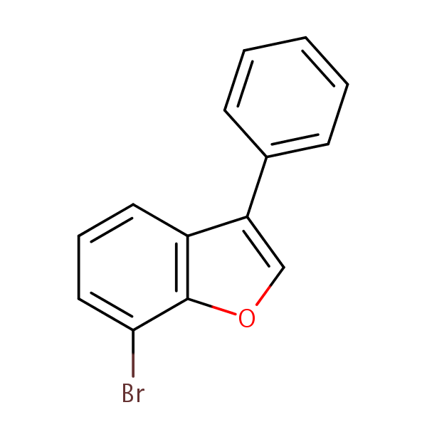 7-Bromo-3-phenylbenzofuran structural formula