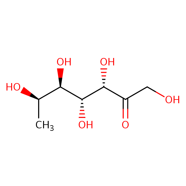 7-Deoxy-D-altro-2-heptulose structural formula