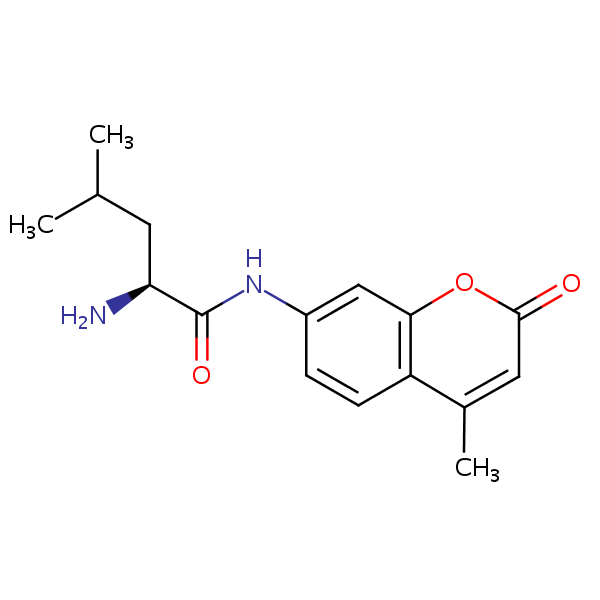 7-Leucylamido-4-methylcoumarin structural formula
