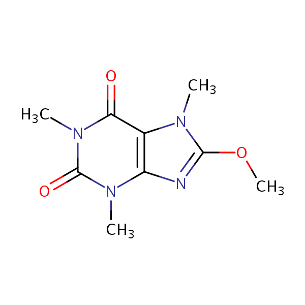 8-Methoxycaffeine structural formula