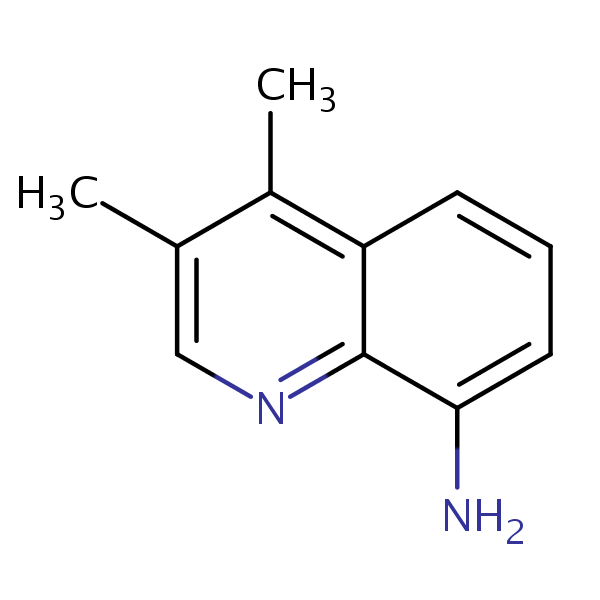 8-Quinolinamine, 3,4-dimethyl- structural formula